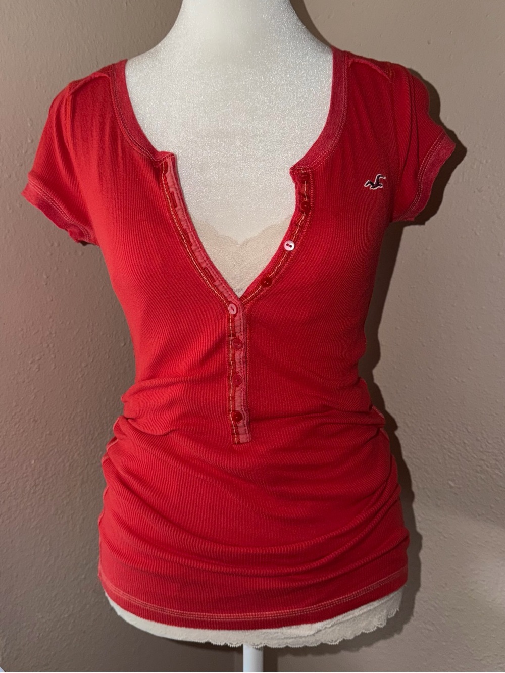 Vintage Y2K Hollister 2000s Henley Top